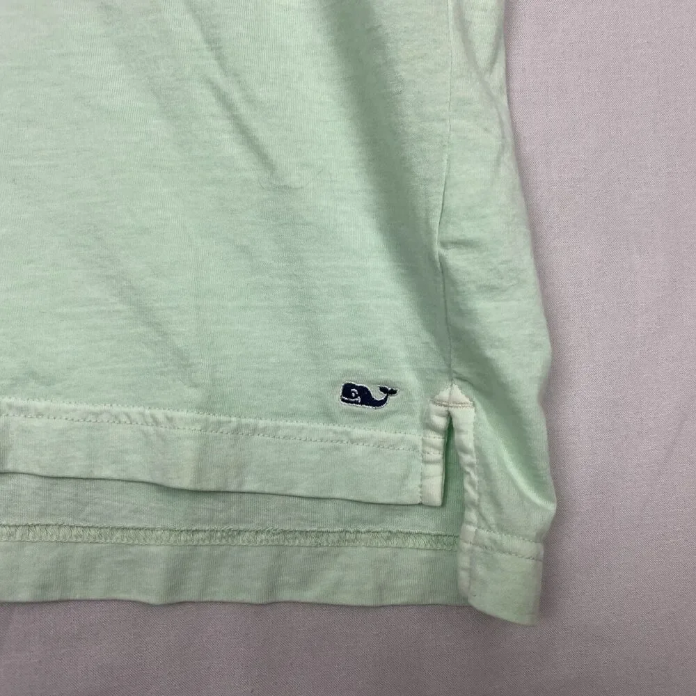 Vineyard Vines Mens Medium Polo Shirt Green Short Sleeve Chest Pocket Whale Logo - Picture 6 of 12